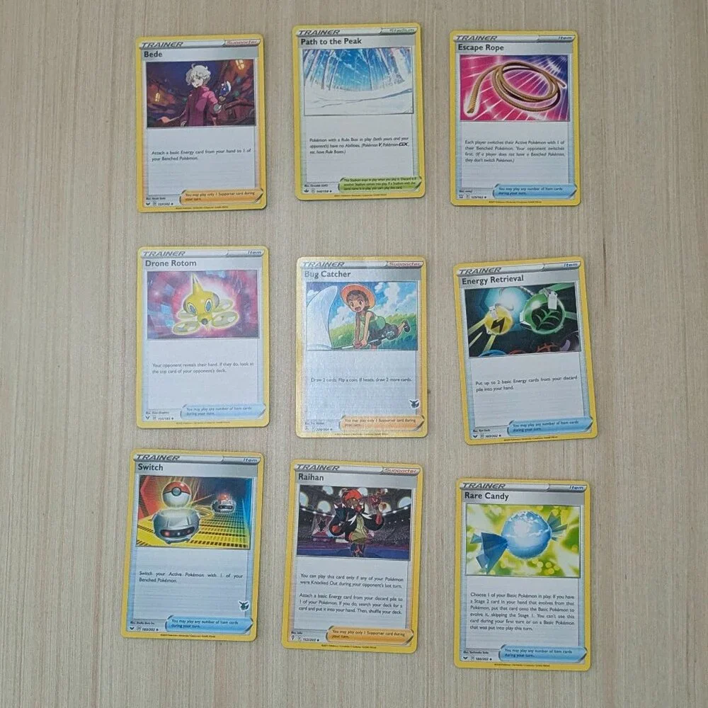 42 Pokemon TCG Trading Cards - Trainer Fire Water Psychic Dark Electric Fighting - Picture 3 of 7
